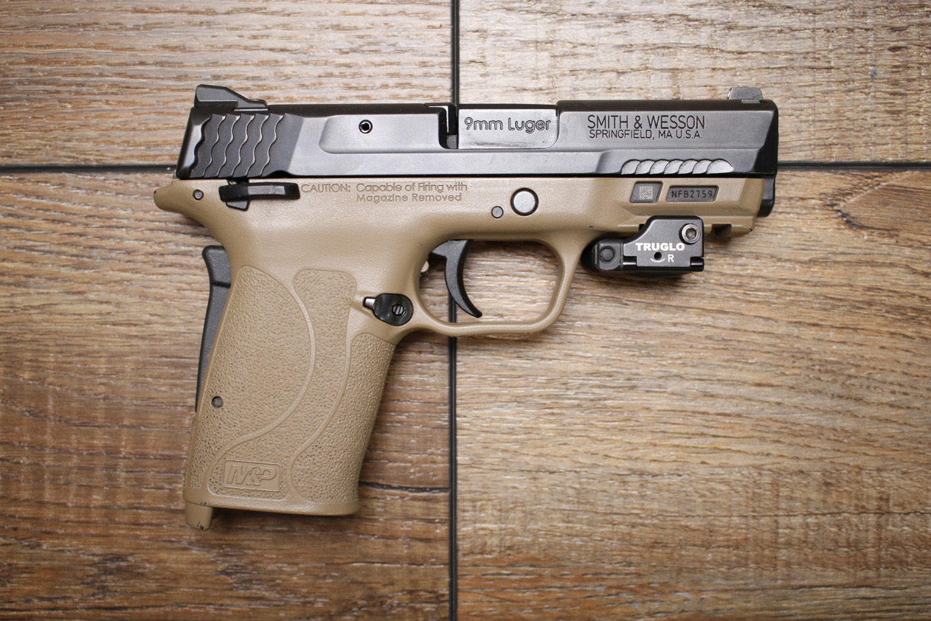 SMITH AND WESSON M&P9 Shield EZ M2.0 9mm Police Trade-In Pistol with FDE Frame (No Magazine)